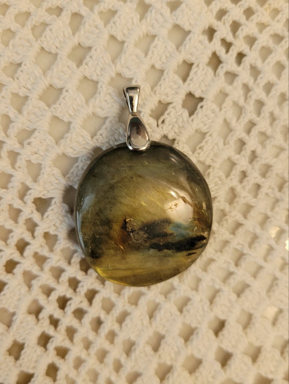 Labradorite Green Pendant Necklace - Picture 2 of 3